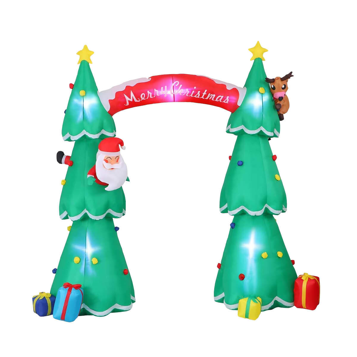 Christmas By Sas 3m x 2.4m Christmas Tree Arch Self Inflating LED Lights