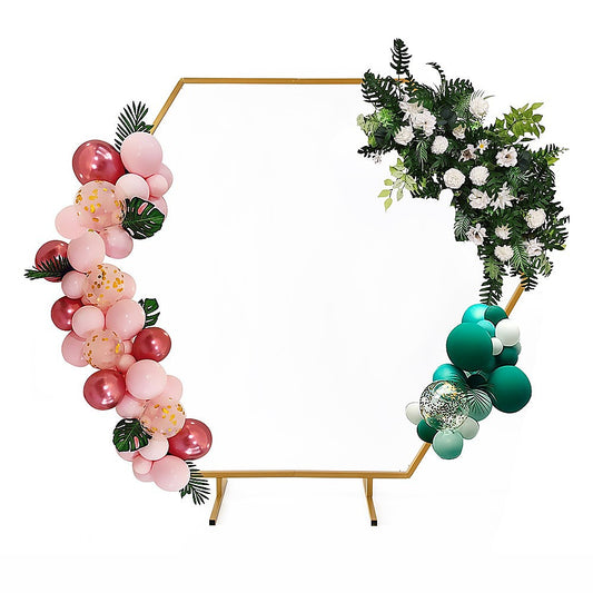 2M Wedding Hex Arch Backdrop Flower Display Stand Frame Background