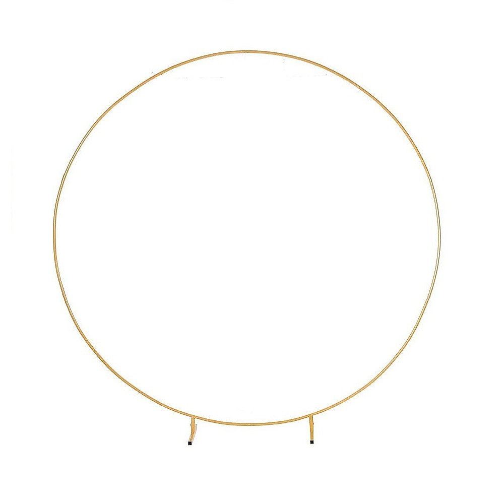 3M Gold Wedding Hoop Round Circle Arch Backdrop Flower Display Stand Frame Background